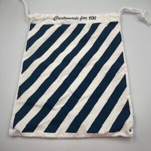Vans Customize Drawstring Blue And White Striped‎ Shoe Bag